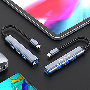 HUB adapteris USB-C 3.1 4w1 | USB 3.0 | 3 USB 2.0 prievadai