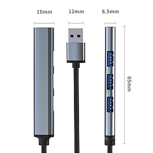 HUB adapteris USB 3.0 4w1 | USB 3.0 | 3 USB 2.0 prievadai