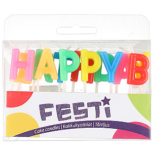 Festi Happy Birthday Letters torto žvakės 633963