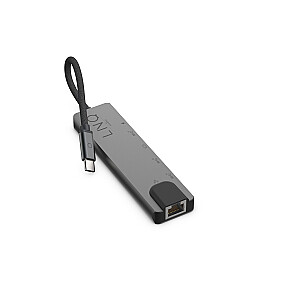 LINQ byELEMENTS LQ48015 – 6in1 Pro USB-C, 10Gbps, 4K HDMI ir Ethernet kelių prievadų šakotuvas