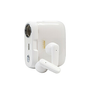 S28 Pop Digital serijos belaidės ausinės – Bluetooth V5.3 TWS su įkrovimo dėklu ir projektoriaus funkcija, balta