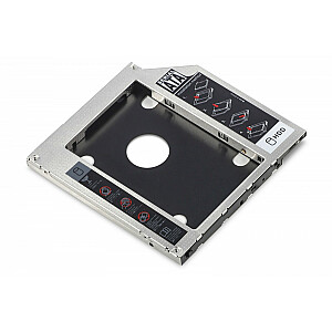 SSD/HDD tvirtinimo rėmelis CD/DVD/Blu-ray įrenginiui, SATA į SATA III, 9,5 mm