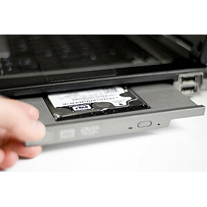 SSD/HDD tvirtinimo rėmelis CD/DVD/Blu-ray įrenginiui, SATA į SATA III, 9,5 mm