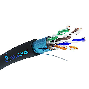 Extralink CAT5E FTP (F/UTP) V2 OUTDOOR TWISTED PAIR 305M – Kabelis – Netzwerk tinklo kabelis juodas F/UTP (FTP)