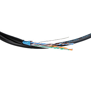 Extralink CAT5E FTP (F/UTP) V2 OUTDOOR TWISTED PAIR 305M – Kabelis – Netzwerk tinklo kabelis juodas F/UTP (FTP)