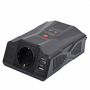 Inverterio keitiklis 300W DC 12V/AC 230V TE24