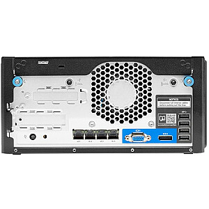 ProLiant MicroServer Gen10 Plus v2 E-2314, 4 branduoliai, 16 GB-U, VROC, 4LFF-NHP, 180 W, išorinis PS P54649-421