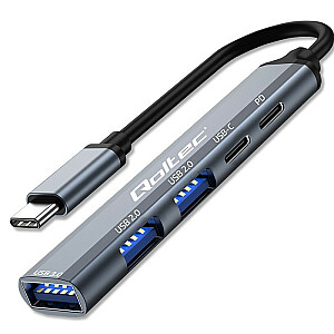 Adapteris-koncentratorius USB-C 3.1 5w1 | USB-C PD | USB-C | 2 USB 2.0 prievadai | USB 3.0