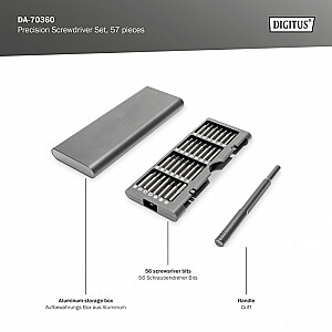 Įrankių rinkinys: Atsuktuvas/Atsuktuvas, 57 vnt