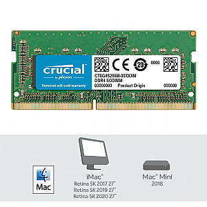 DDR4 SODIMM atmintis, skirta Apple Mac 8GB (1*8GB)/2666 CL19 (8bit)