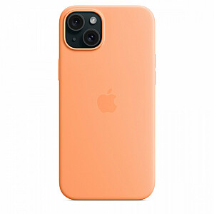 Силиконовый чехол для Apple iPhone 15 Plus с апельсиновым шербетом MagSafe