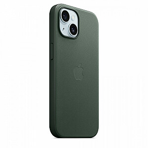 Тканевый чехол FineWoven с MagSafe для iPhone 15 - вечный зеленый