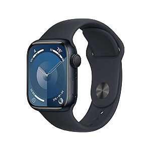 Apple Watch 9 GPS, 45 mm, aliuminis, Šiaurės | Sportinis diržas North S/M
