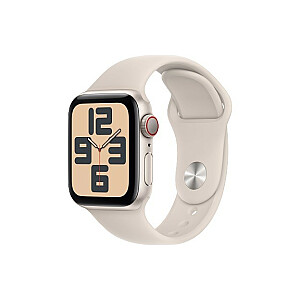 Apple Watch SE GPS+Cellular, 40 mm, aliuminio Moonlight | Sportinis diržas Moonglow S/M