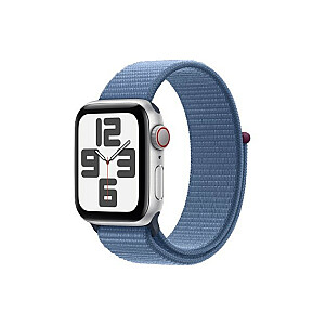SE GPS + mobilusis 40 mm sidabrinis aliuminio laikrodis su žiemos mėlyna sportine apyranke