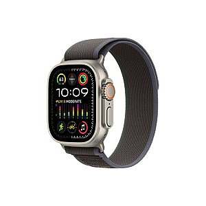 Apple Watch Ultra 2 GPS + Cellular, titano dėklas, 49 mm, mėlynas/juodas kabelio dirželis, M/L dydis