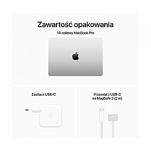 „MacBook Pro 14,2": M3 Pro 12/18, 18 GB, 1 TB – sidabrinė