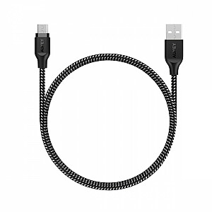 CB-AM2 nailoninis mikro USB-USB greito įkrovimo laidas | 2m | 480 Mbit/s