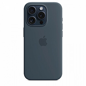 Apple iPhone 15 Pro silikoninis dėklas su MagSafe - Storm Blue