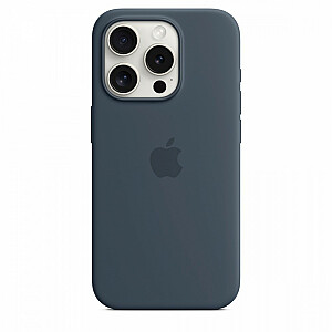 Apple iPhone 15 Pro Silicone Case with MagSafe - Storm Blue