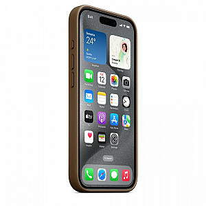 FineWoven audinio dėklas su MagSafe, skirtas iPhone 15 Pro – šviesiai smėlio spalvos