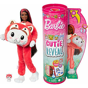 Barbie Doll Mattel Cutie Reveal Cat-Panda Red serijos gyvūnų kostiumai HRK23