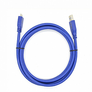 Kabelis USB 3.0-Micro 0,5 m, mėlynas