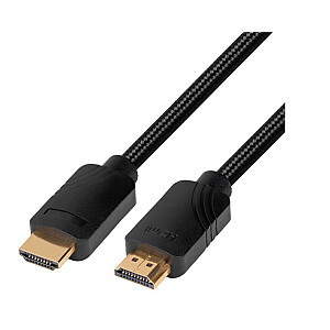 Aukščiausios kokybės HDMI v 2.1 kabelis, 2 m, 8K, juodas, skirtas žaidėjams