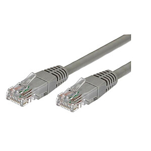 Varinis patch laidas Cat.6 RJ45 UTP, 2 m.pilkas - pakuotėje 10 vnt.