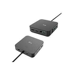 i-tec triguba prijungimo stotelė USB-C 1x HDMI 2x DP 3x4K / 1x5K LAN Audio 6x USB Power Delivery 100 W - prijungimo stotelė be maitinimo šaltinio
