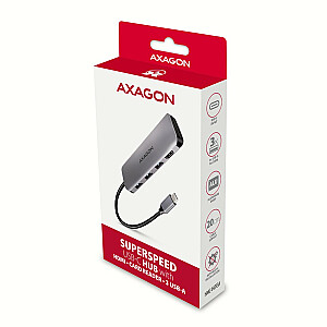 HMC-HCR3A Wieloportowy концентратор: 3 порта USB-A + HDMI + SD/microSD, USB-C 3.2 Gen 1, кабель USB-C длиной 20 см