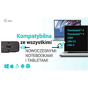 USB 3.0 / USB-C / TB 2X HDMI / DOKO STOTIS + PD 85 W