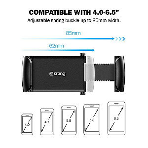 Universalus automobilinis telefono laikiklis 4-6,5 colio.