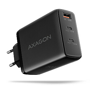 ACU-DPQ100 Сетевое зарядное устройство, GaN 100 Вт, 3 порта (USB-A + двойной USB-C), PD3.0/QC4+/PPS/Apple, черный