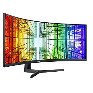 49 colių monitorius LS49C950UAUXEN VA 5120x1440 DQHD 32:9 2xHDMI 1xUSB-C (90W) 1xDP 3xUSB 3.0 LAN (RJ45) TURI 4ms lenktus garsiakalbius 3 metus vietoje