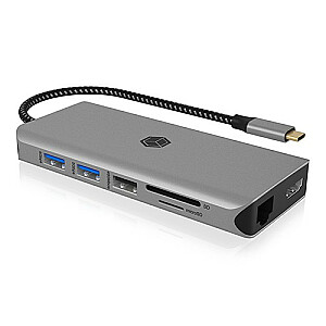 Док-станция IB-DK4061-CPD 12в1,2xHDMI, PD 100Вт