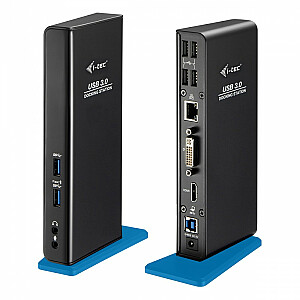 i-tec Dual Dock USB 3.0 1x HDMI 1x DVI LAN Audio 6x USB (1x BC 1.2 greito įkrovimo prievadas)