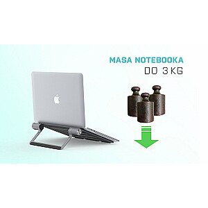 Металлическая охлаждающая подставка i-tec для ноутбуков (до 15,6 дюйма) с док-станцией USB-C (мощность 100 Вт) - Stacja dokująca
