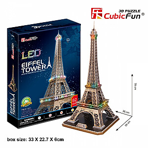 Eifelio bokšto 3D galvosūkis (šviesus)