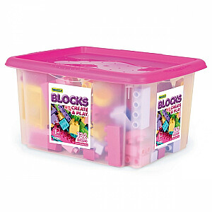 Кубики в контейнере для девочек, 132 детали.