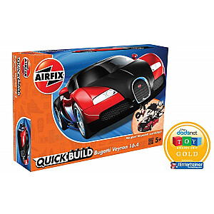 Quickbuild plastikinis Bugatti Veyron modelis juodas/raudonas