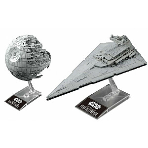 Пластиковая модель Звезды Смерти и Имперского крейсера из Звездных войн 1/14500.