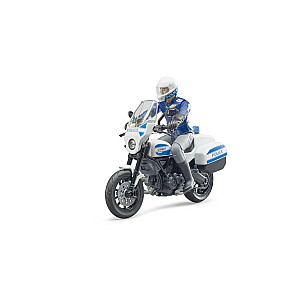 Scrambler Ducati motociklas su policininku