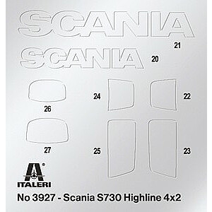 Plastikinis Scania S730 Highline 4x2 modelis 1/24