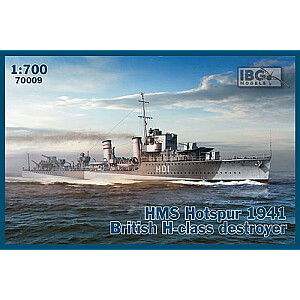 1941 m. britų H klasės minininko HMS Hotspur plastikinis modelis