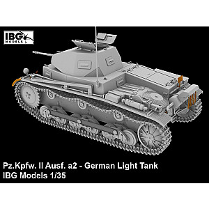 Plastikinis Pz.Kpfw II Ausf modelis. Vokiečių lengvasis tankas A2 1/35