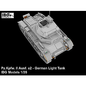 Plastikinis Pz.Kpfw II Ausf modelis. Vokiečių lengvasis tankas A2 1/35