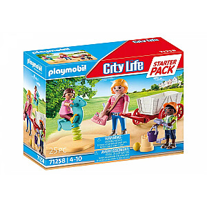 Playmobil City Life 71258 Стартовый пакет Няня с коляской