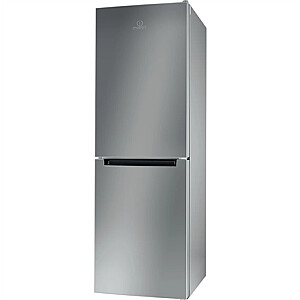 Indesit LI7 S2E S Refrigerator, E, Free-standing, Combi, Height 1.76 m, Net fridge 197 L, Net freezer 111 L, Silver INDESIT