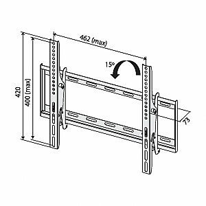 TB-451 televizoriaus laikiklis iki 65 colių, maks. 40 kg, VESA 400x400